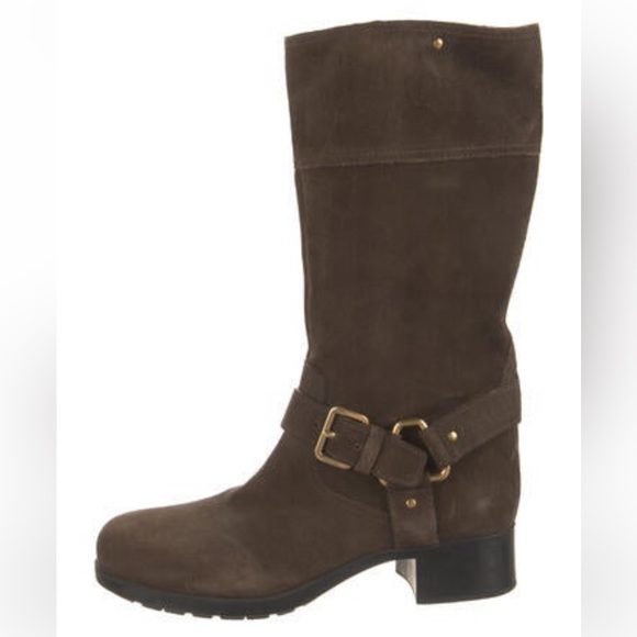Prada brown suede moto boots - Picture 1 of 5